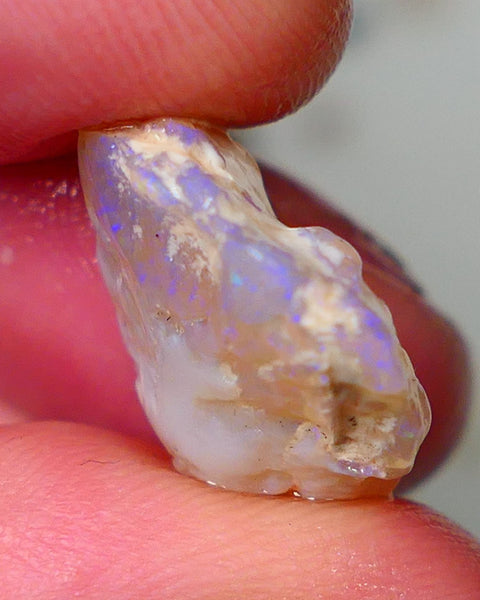 Lightning Ridge Crystal Knobby Rough Opal 11.50cts Showing Blue fires to gamble 17x17x7mm Auction93