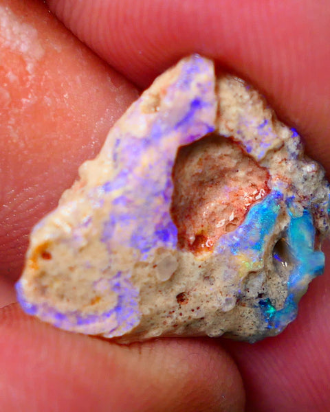 Lightning Ridge Rough Seam opal formation rub/rough 8.00cts showing interesting exposed faces 19x18x5mm Auciton121