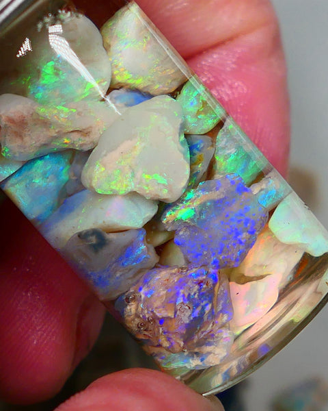 Lightning Ridge Rough Little Candy 31.00cts Super Bright Vibrant & Packed with Multicolours 12mm to chip size Auction143