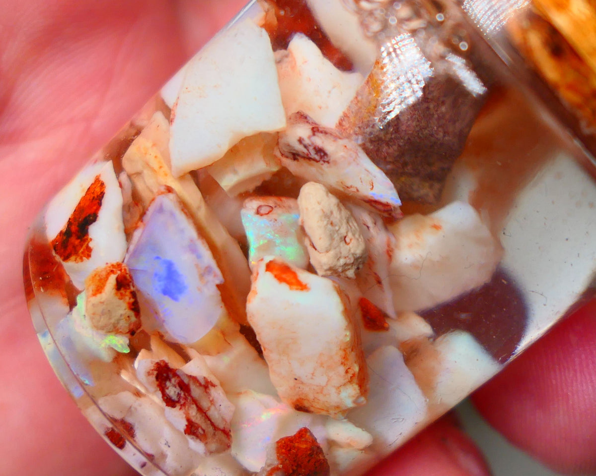 Coober Pedy Rough Opal 100cts Crystal/Light Potch & Colours to explore 12mm to chip size Auction139 Jar7 (jar not included)