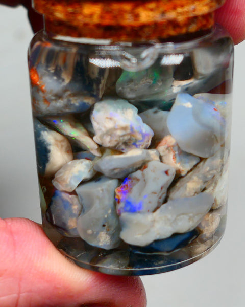 Lightning Ridge Rough Opal 120cts Potch & Colours to go at and explore 15mm to chip size Auction159JAR2