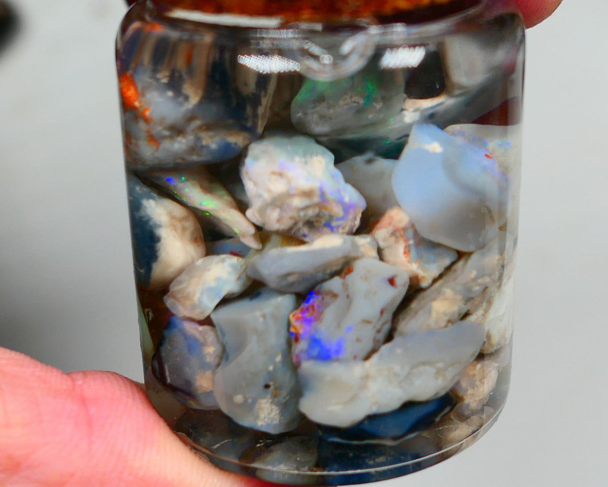 Lightning Ridge Rough Opal 120cts Potch & Colours to go at and explore 15mm to chip size Auction159JAR2