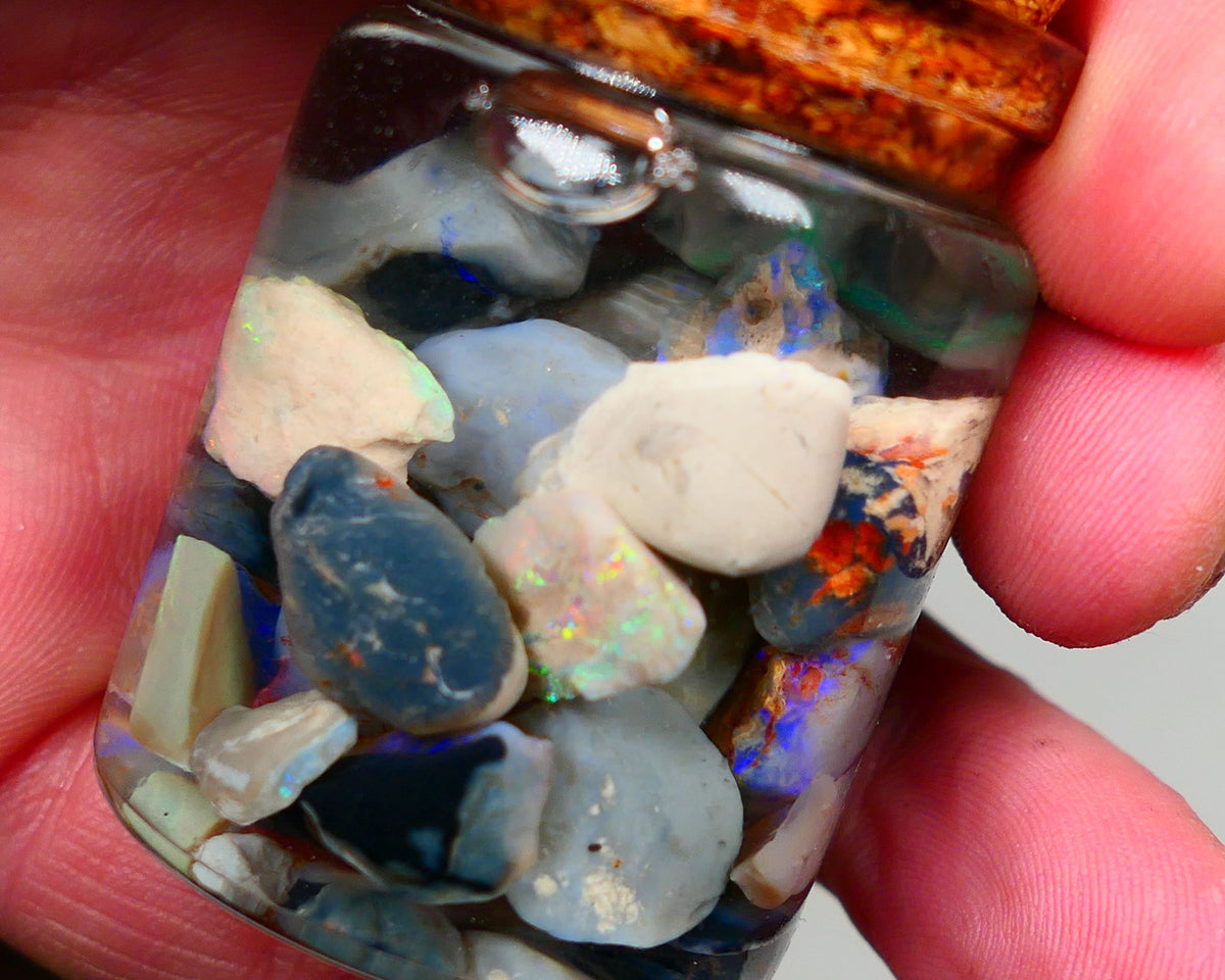 Lightning Ridge Rough Opal 120cts Potch & Colours to go at and explore 15mm to chip size Auction159JAR2