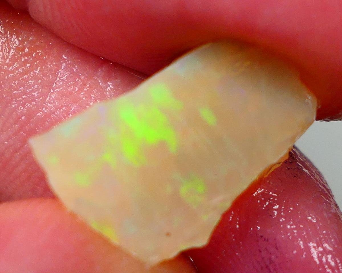 Mintabie Dark Crystal seam opal rub/rough 6.75cts Gorgeous Multifires showing through out with more bar to expose 18x10x5mm Auction192