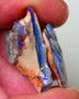 Lightning Ridge Dark base seam opals fresh from the mine walls 23.50cts Gorgeous Blue fires 28x14x10mm & 23x15x7mm Auction176