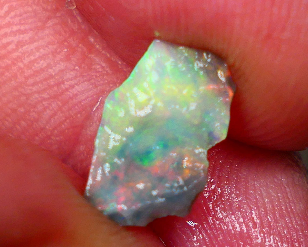 Gorgeous Mulga Seam opal rough 0.90cts From the Wee Warra Plains Stunning Bright Yellow dominant fires suit inlay 12x8x2mm  GMB-059