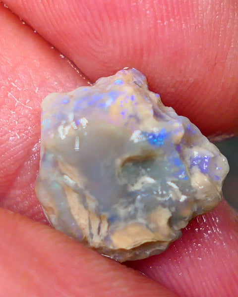 Lightning Ridge Untouched Dark Crystal knobby opal rough 6.10cts Gorgeous tones of Blues to explore sold as gamble 15x13x6mm GMB-055