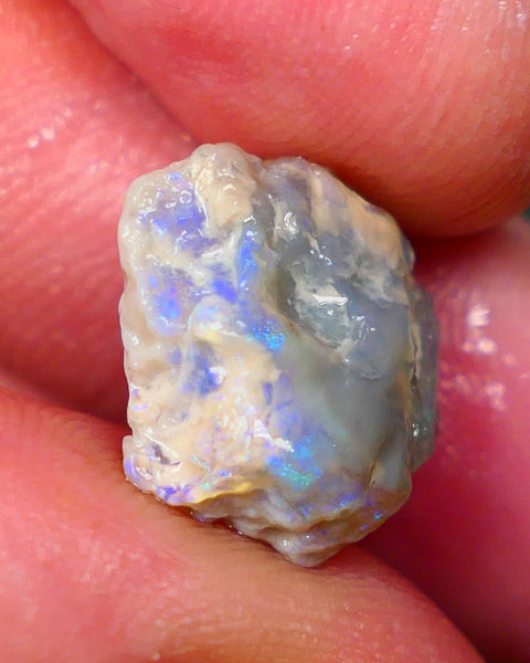 Lightning Ridge Untouched Dark Crystal knobby opal rough 6.10cts Gorgeous tones of Blues to explore sold as gamble 15x13x6mm GMB-055