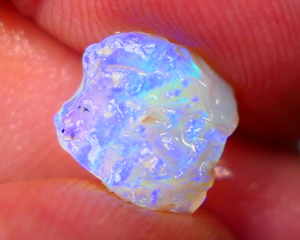 Lightning Ridge Crystal base thin Seam opal rough 2.00cts Stunning Pastel tones of Greens & Blues 11x10x3mm GMB-016