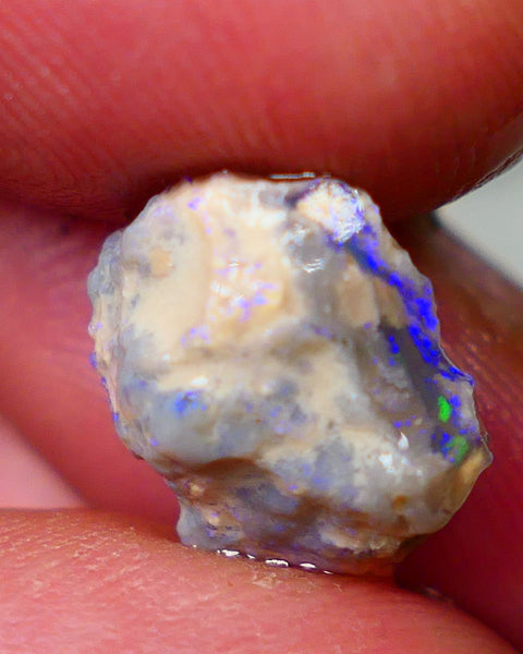 Lightning Ridge Crystal knobby opal rough 5.10cts Showing Bright Blues with some flashes of greens to gamble 14x11x8mm GMB-028