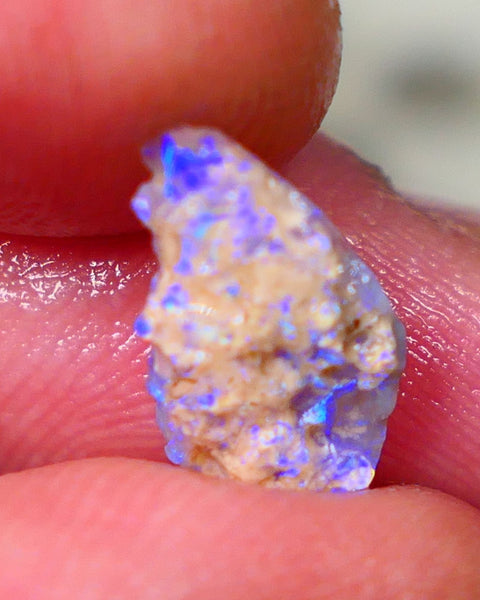 Lightning Ridge Crystal knobby opal formation rough 1.75cts Small But Packing Bright Vibrant blues 14x8x4mm GMB-047