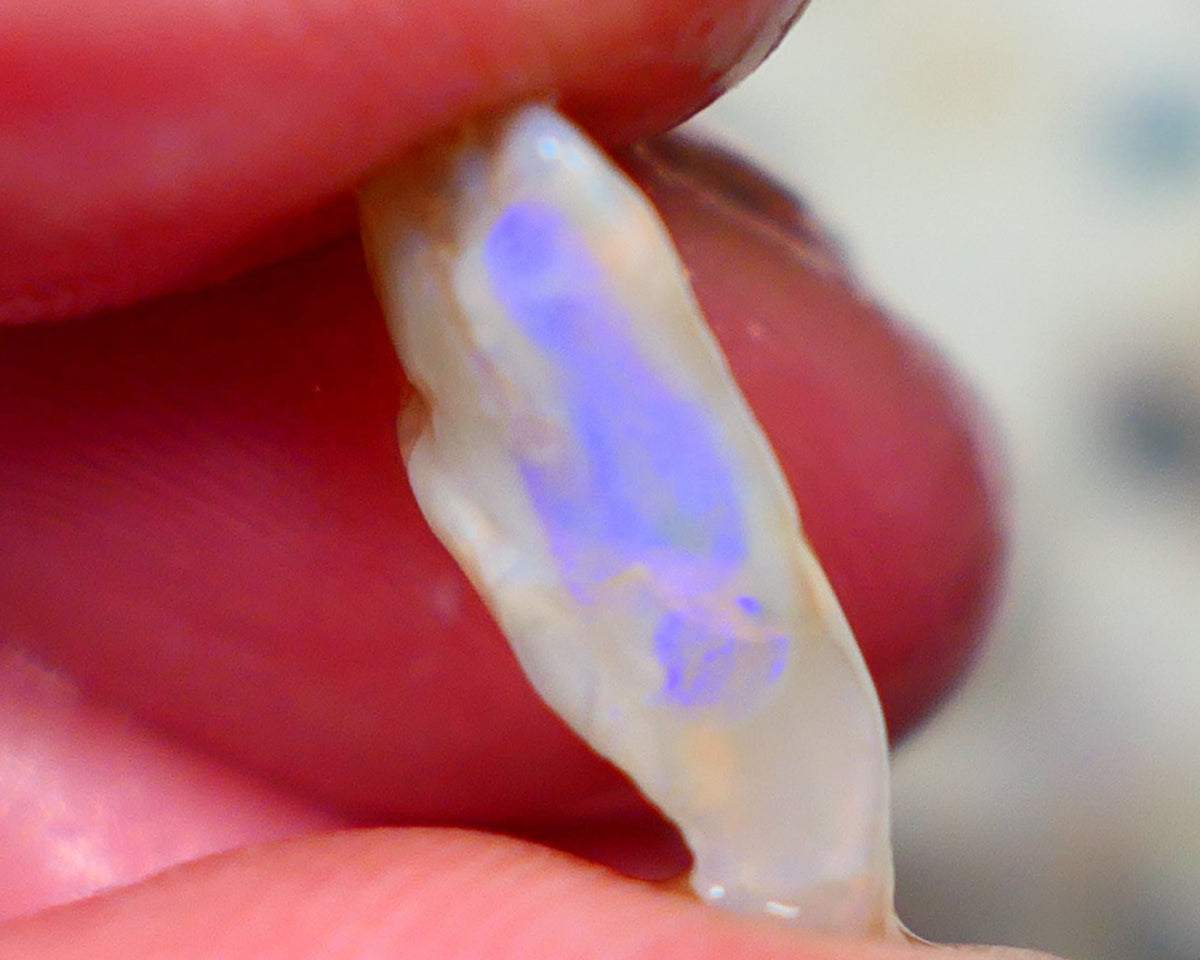 Lightning Ridge Crystal Seam opal rough 4.80cts Blue colours in the bar to gamble 17x12x5mm  GMB-042