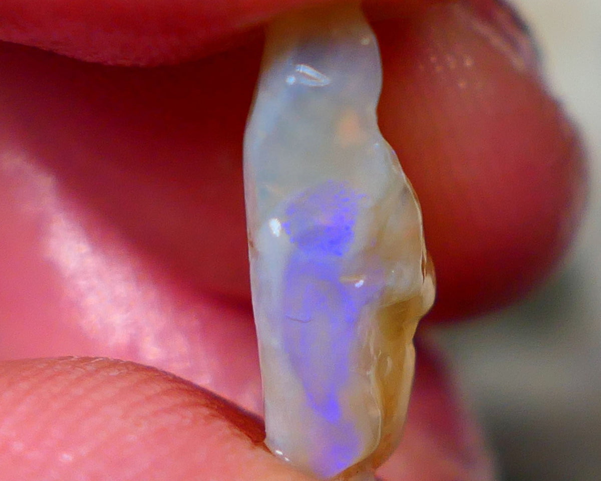 Lightning Ridge Crystal Seam opal rough 4.80cts Blue colours in the bar to gamble 17x12x5mm  GMB-042