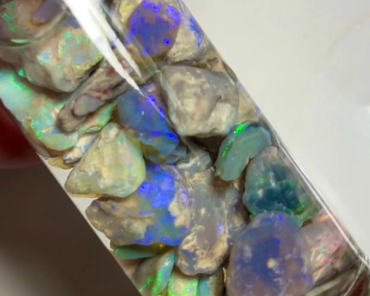 Lightning Ridge knobby & Seam opal rough 130cts Lots Multicolours to gamble 16x10x4 to 8x5x3 mm NSW075 (jar not included)