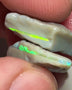 Lightning Ridge Rough Opal 17.25cts Flat bars to cut anyone ? Dark Seam Bright Vibrant Multicolour 17x15x4 & 14x12x5 mm NSA003