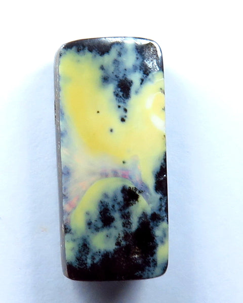 Winton Boulder Opal Gemstone 20cts Nice Face showing Bits of Fires only Ready Drill as a Pendant 23x10x6mm FB07