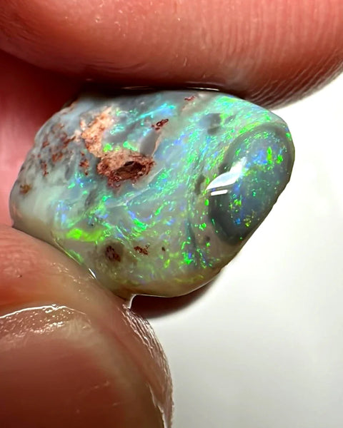 Lightning Ridge Rough / Rub Dark base Crystal opal Miners Bench® 8.75cts Gorgeous Bright Multifires 13x12x8mm WAC54