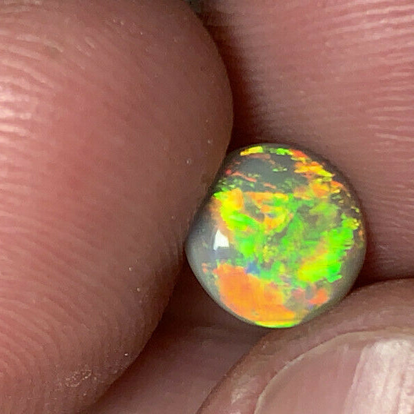 Australian Semi Black Opal Gemstone 1.2cts N6 Body Tone B1 Brightness Stunning Multi fires & Broad flash pattern 8x8x2.5mm  GEM02