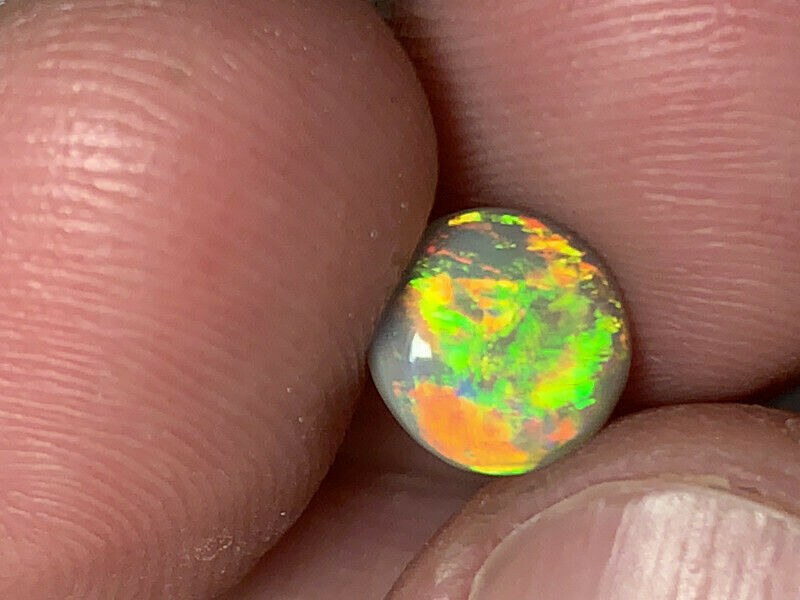 Australian Semi Black Opal Gemstone 1.2cts N6 Body Tone B1 Brightness Stunning Multi fires & Broad flash pattern 8x8x2.5mm  GEM02