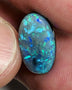 Australian Black Opal Gemstone 3.9cts N4 Body Tone B3 Brightness Confetti Pattern Green / Blue fires 15x8x3mm  GEM1227