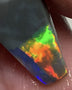 Australian Opal Gem Grade Single semi Black 3.4cts Rub/Rough Super bright Reds & Rainbow of Multifires Broad flash / Flagstone pattern 16x8x3mm WSJ40