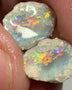 Australian Rough Opal 4.3cts Exotic Knobby Split Semi Black Stunning Multifires 23x19x3mm WSH66