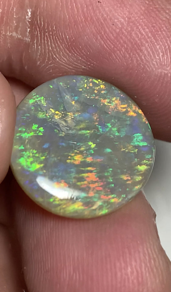 Australian Semi Black Crystal Opal Gemstone 10cts Vintage 40yrs+ Lambina SA N7 Body Tone B5 Brightness Stunning Multi fires & Floral pattern 17x17x4mm WSR74