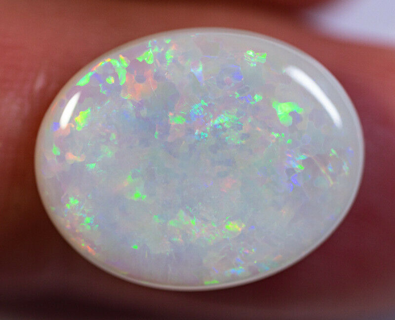 Australian Semi Black Opal Gemstone 8.5cts N8 Body Tone B4 Brightness Stunning Multi fires Floral pattern 19x15x4.5mm GEM888