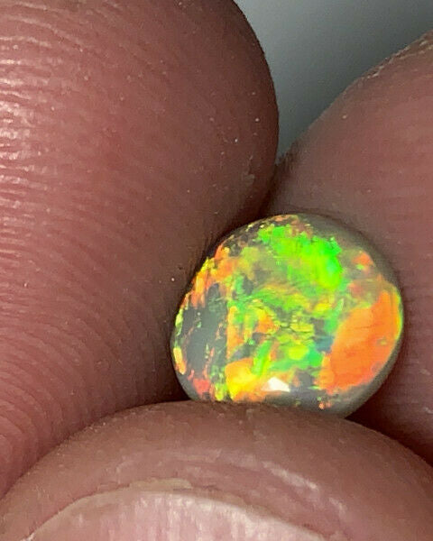 Australian Semi Black Opal Gemstone 1.2cts N6 Body Tone B1 Brightness Stunning Multi fires & Broad flash pattern 8x8x2.5mm  GEM02