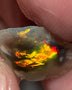 Australian Opal Gem Grade Single semi Black 2.4cts Rub/Rough Super bright Call 999 FIRE FIRE Broad flash pattern 18x12x1.5mm WSN29