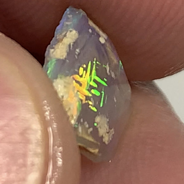 Australian Opal Crystal Rough / Rub / Preform 1.8cts SCRIPT & BROADFLASH Super Bright Multi fires WSB258