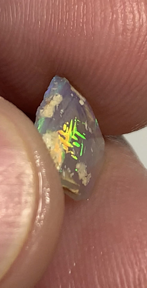 Australian Opal Crystal Rough / Rub / Preform 1.8cts SCRIPT & BROADFLASH Super Bright Multi fires WSB258