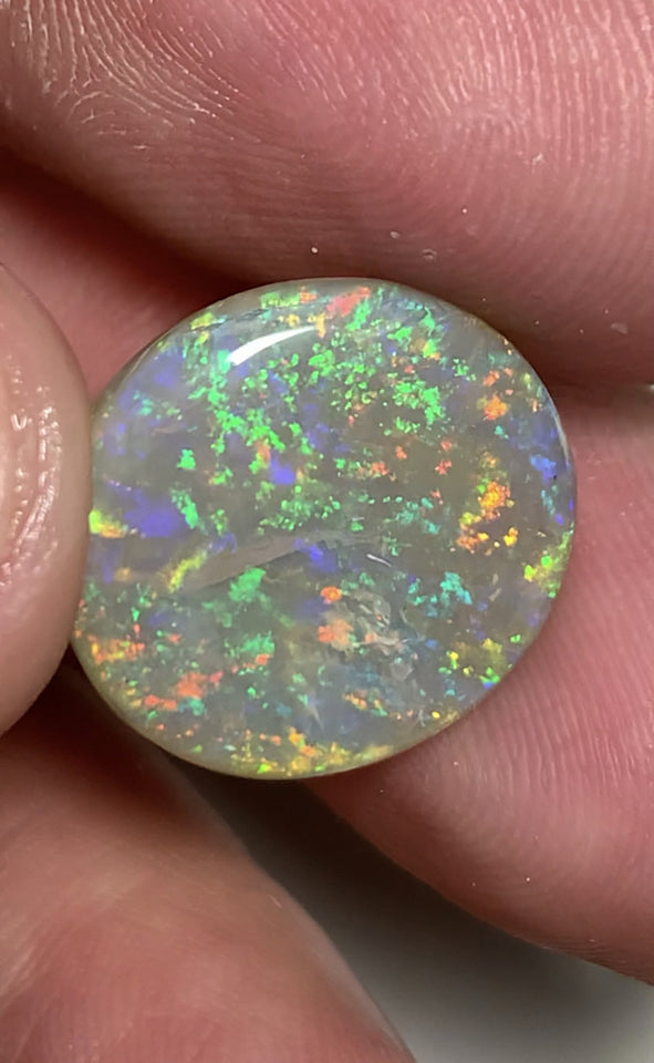 Australian Semi Black Crystal Opal Gemstone 10cts Vintage 40yrs+ Lambina SA N7 Body Tone B5 Brightness Stunning Multi fires & Floral pattern 17x17x4mm WSR74